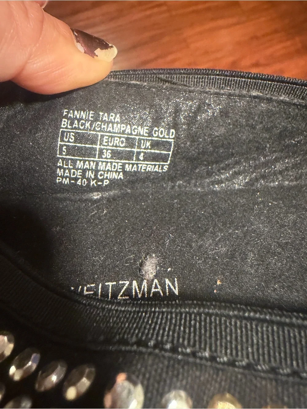 Stuart Weitzman Black Studded‎ Ballet Flats